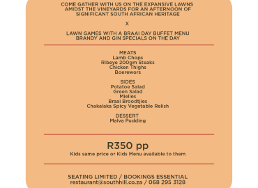 Braai Day – South Hill Vineyards