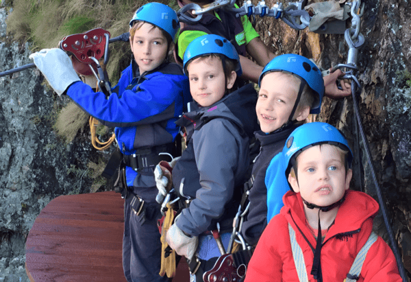 Easter family fun with  four kids at cape canopy tours